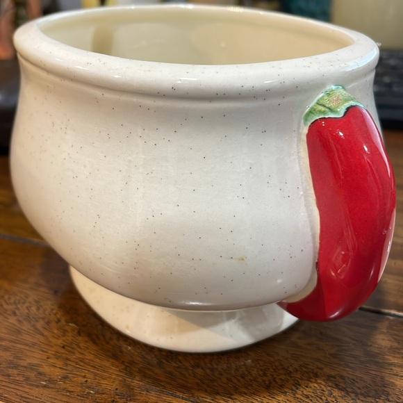 *Vintage Salsa Red Hot Jalapeno Pepper Serving Dish Bowl Lid No Spoon. - Picture 4 of 8